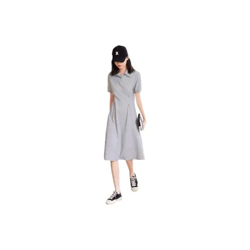 Dme Short-Sleeved Dresses Women's Heather Gray