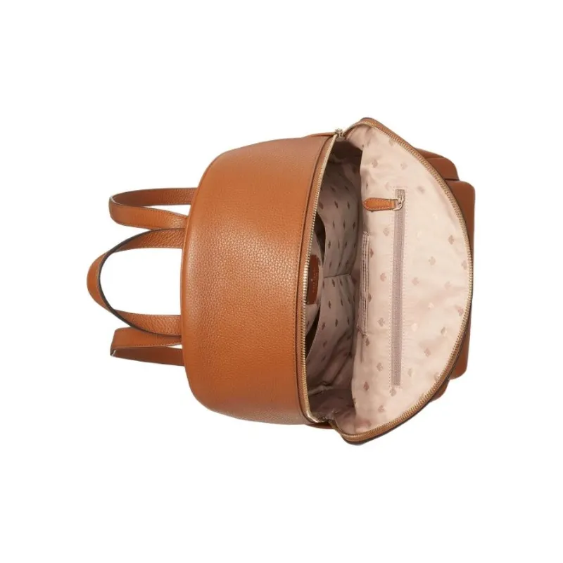 Kate Spade Leila Eggstone Grain Leather Backpack Large Size Women's Brown-2