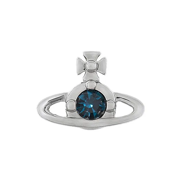 Vivienne Westwood Crystal Stud Earrings Unisex Silver-0