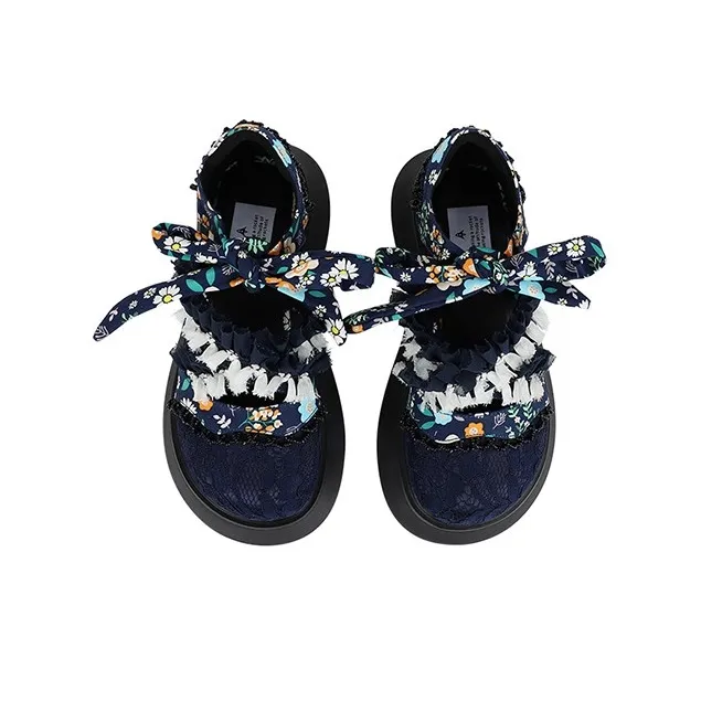 Yikes Casual Single Shoes Women's Dark Blue-2
