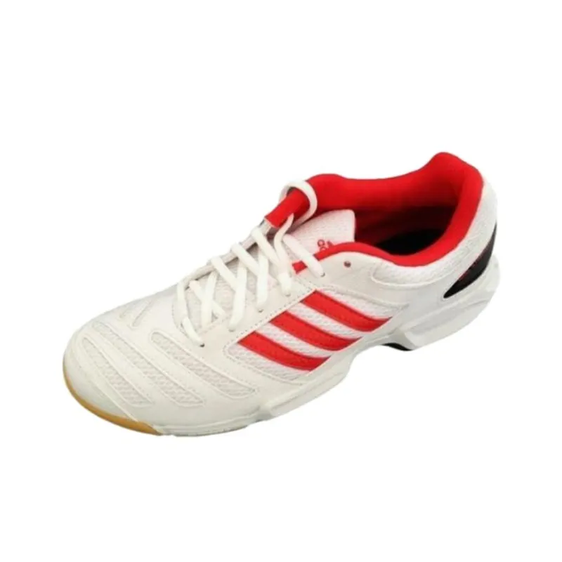 Adidas BT Feather Team Cushioning Wear Resistant Low Top Badminton Shoes Unisex Red White-2