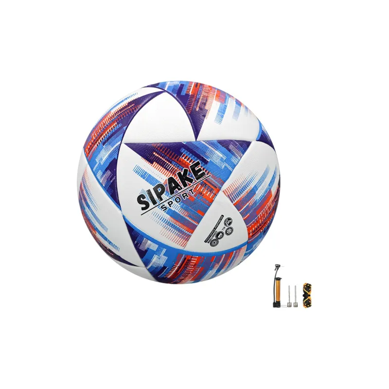 SIPAKESPORT Size 5 Soccer PU Seamless Thermal bonding Unisex Red Blue-0