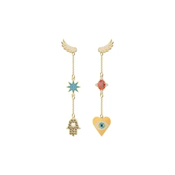 Swarovski Lucky Goddess Stud Earrings Women's Gold