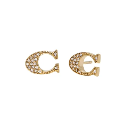 COACH Stud Earrings Women's Gold