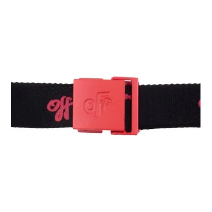 OFF WHITE Logo Embossed Buckle Belt-2