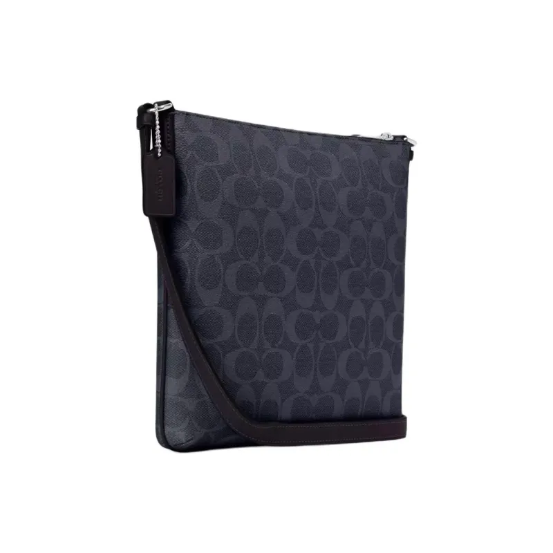 COACH Rowan Coated Canvas Shoulder Bag Crossbody Bag Medium Size Women's Midnight Navy-1
