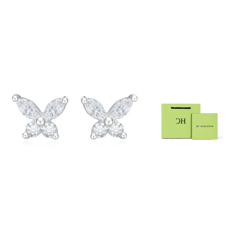 CARLHEIM S925 Silver/Alloy Stud Earrings Women's-5