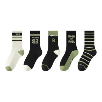 XXLLG Mid-Calf Socks Men's 5 Pack