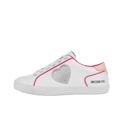 LOVE MOSCHINO Heart-patch Leather Sneakers