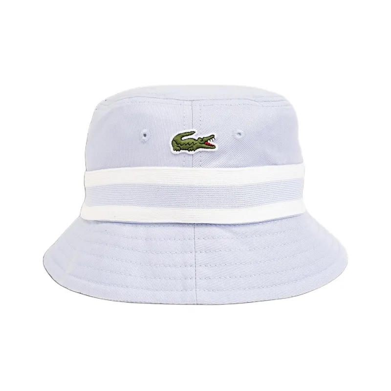 LACOSTE Cotton Bucket Hats Women's Blue-0