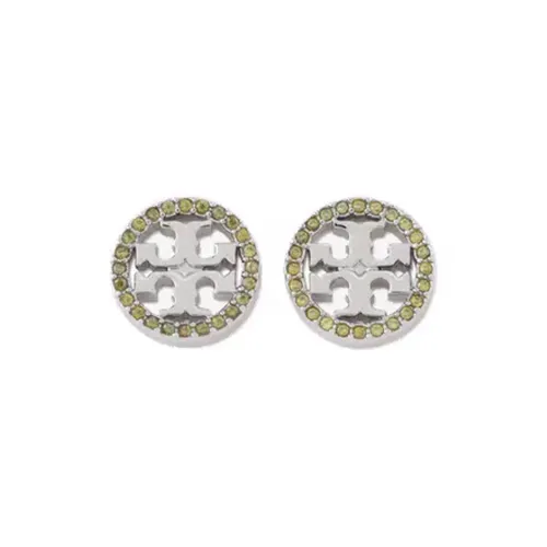 TORY BURCH Stud Earrings Women's Olive Green