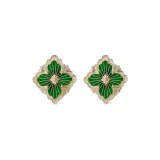 BUCCELLATI Opera Tulle Collection Stud Earrings Women's Green