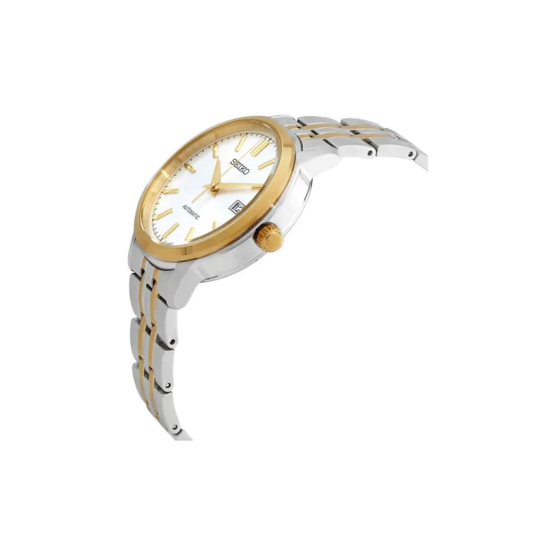 SEIKO Automatic Mechanical Movement Stainless Steel Strap Watch Men's Watches White Dial-2