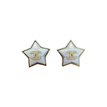CHANEL CC Stud Earrings Women's