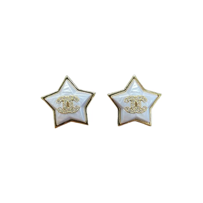 CHANEL CC Stud Earrings Women's-0