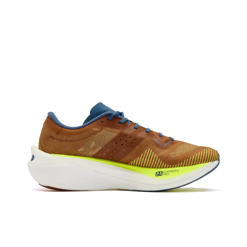 QIAODAN Flying Shadow PB4.0 Wear Resistant Low Top Marathon Running Shoes Men's Orange Yellow-1