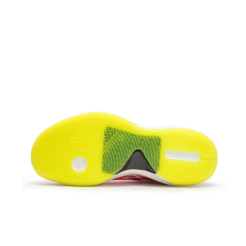 361° BIG3 4.0 Quick Pro Basketball Shoes Men Low Top Fluorescent Light Coral/Light Lime-4