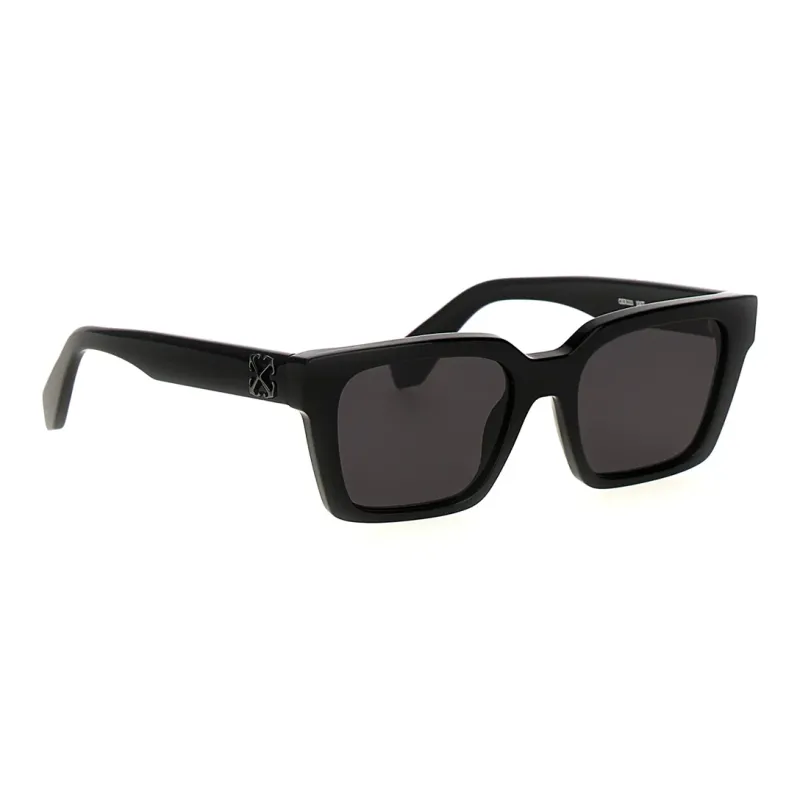 OFF WHITE Rectangular Sunglasses Women's Black-2