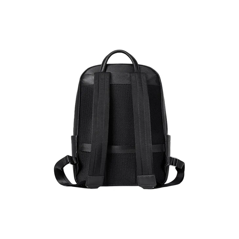 Playboy Cow Leather Backpack Men's Black-3