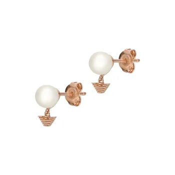 EMPORIO ARMANI White Pearl Stud Earrings