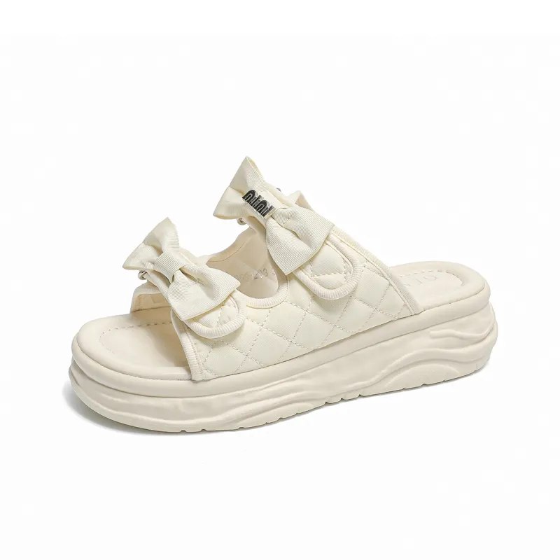 GEMEIQ Slide Slippers Women's Black, Beige-6