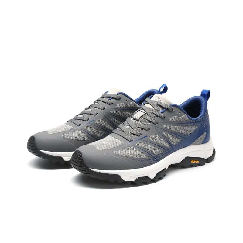 Satchi Cushioned Breathable Slip Resistant Low Top Casual Shoes Men's Gray Blue 4CM-2