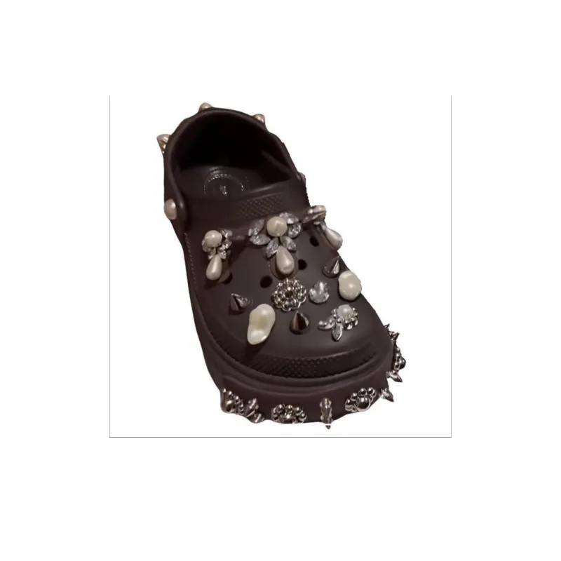 SIMONE ROCHA x Crocs Clog Clogs Unisex Black Gray Color-1