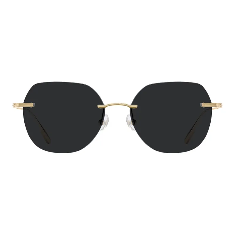 MUJOSH Astral Series Round Metal Rimless Atmosphere Enhancing Color Changing Sunglasses With Feather Light Feel Unisex-1