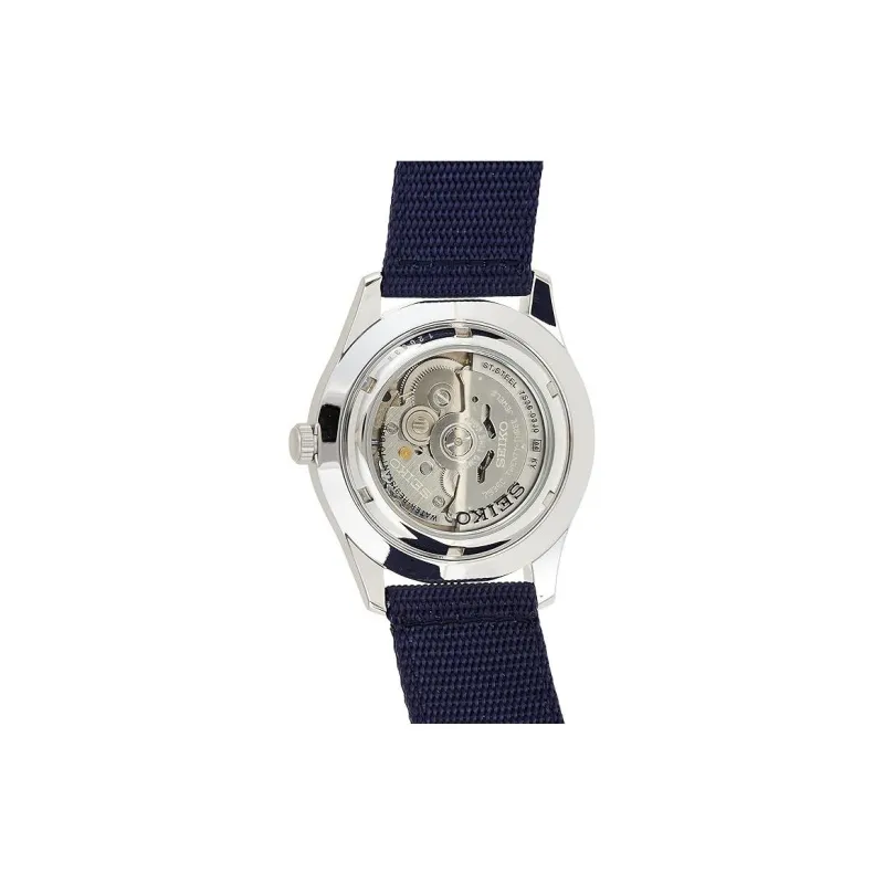 SEIKO 5 Collection Automatic Mechanical Movement Nylon Strap Watch Men's Watches Blue Dial SNZG11K1-1