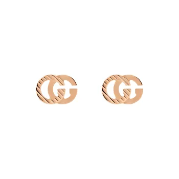 GUCCI Stud Earrings Women's Rose Gold