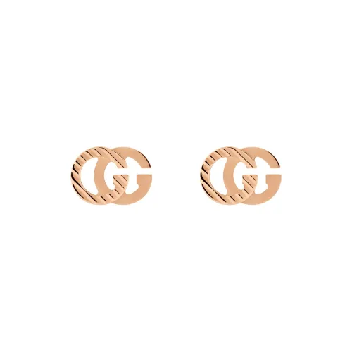 GUCCI Stud Earrings Women's Rose Gold