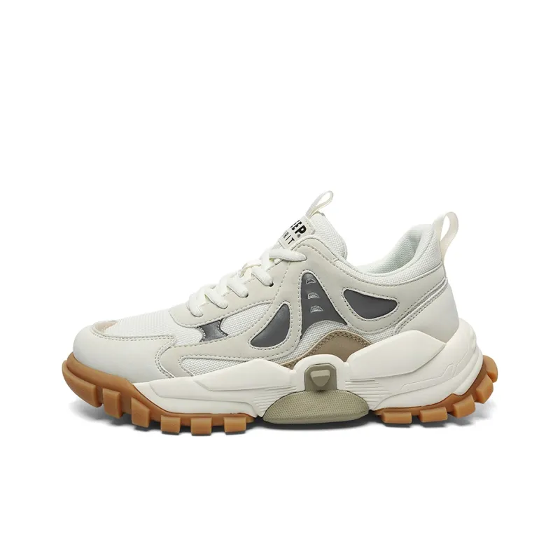 JEEP SPIRIT Chunky Sneakers Men Low Top Light Sandy-0