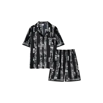 Follow The United States Pajama Set Men's Black