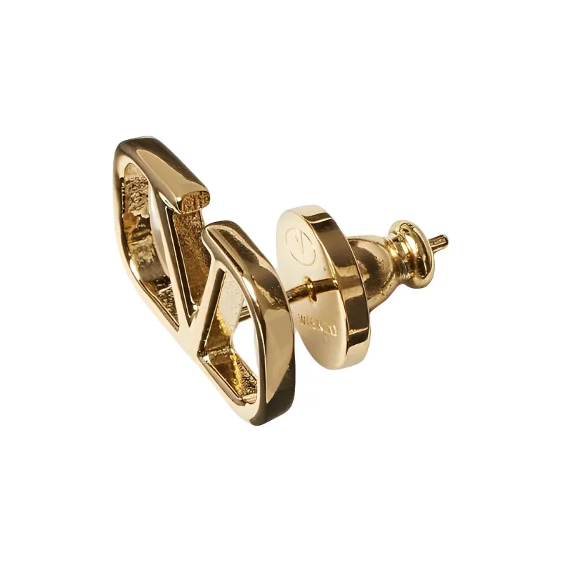 Valentino Metal Stud Earrings Women's Gold-2