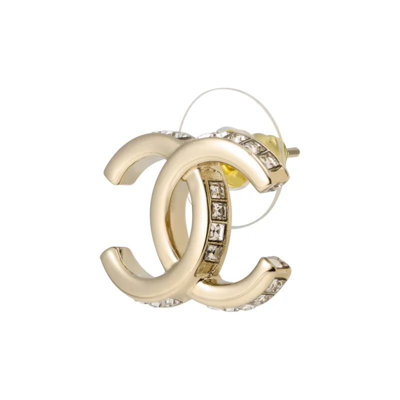 CHANEL Metal Stud Earrings Women's-2