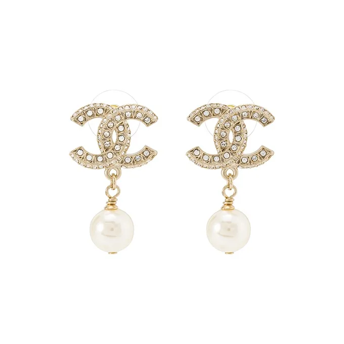 CHANEL Resin And Strass Metal Earrings-0