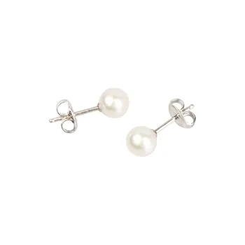 MIKIMOTO Stud Earrings Women's Pearl White