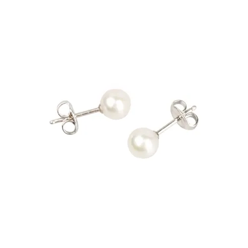 MIKIMOTO Stud Earrings Women's Pearl White