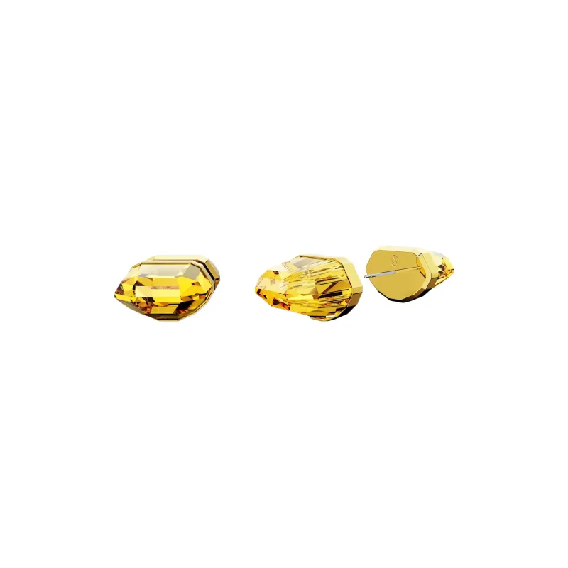 Swarovski Lucent Stud Earrings Women's Gold-3