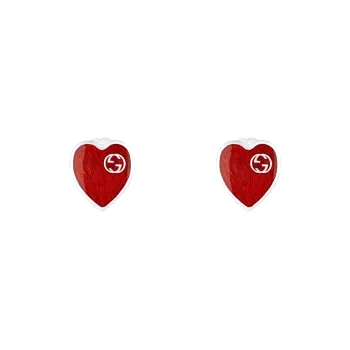 GUCCI Enamel Stud Earrings Women's