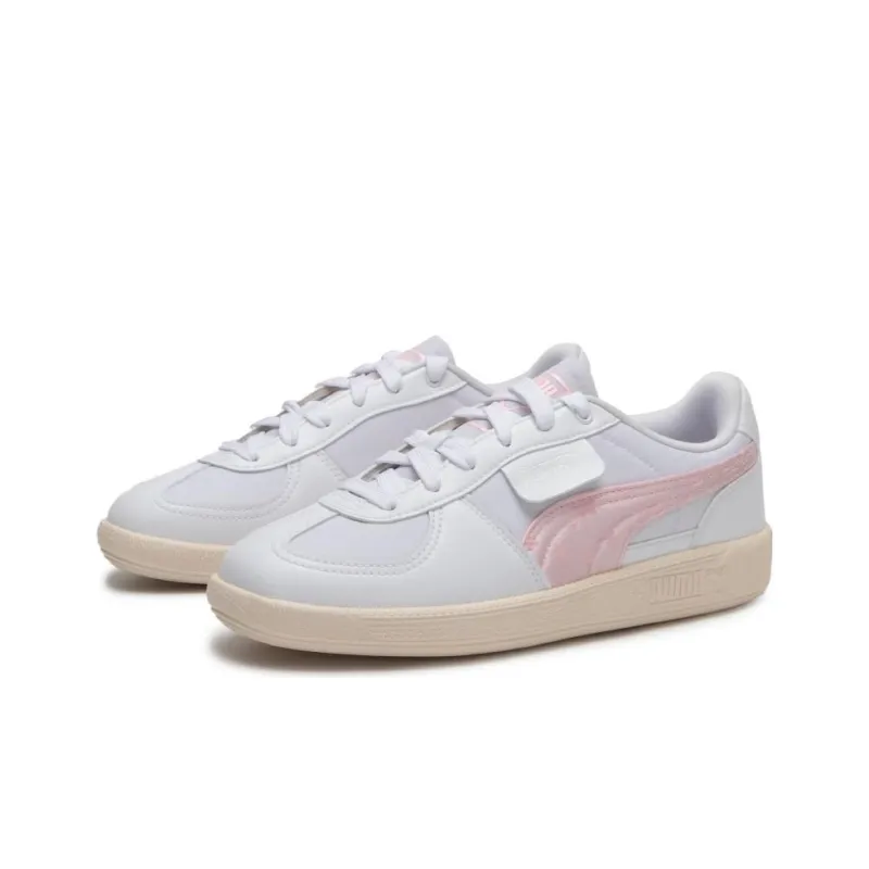 PUMA Palermo Low-Top Skateboard Shoes Women's White Pink-2