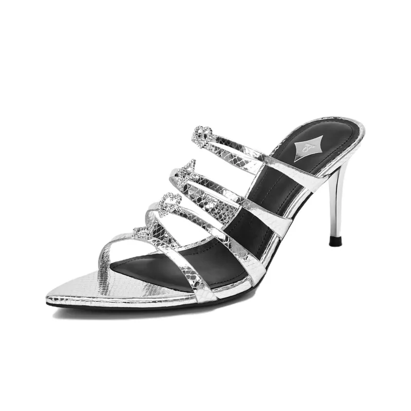 Staccato Poker Card Miss Roman Sandals Women's-5