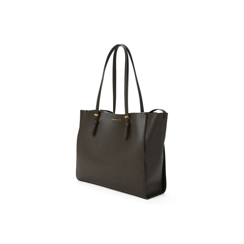 CHARLES&KEITH Polyurethane Shoulder Bag Regular Women's Dark Moss/Dark Moss Green/Beige/Beige-2