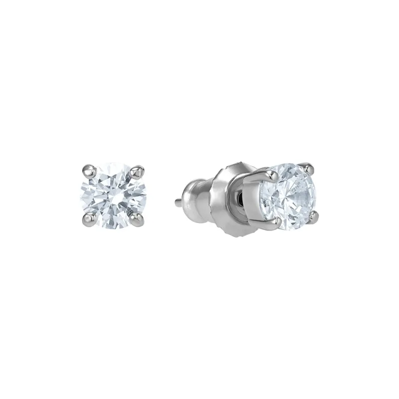 Swarovski Crystal Stud Earrings Women's Transparent-1
