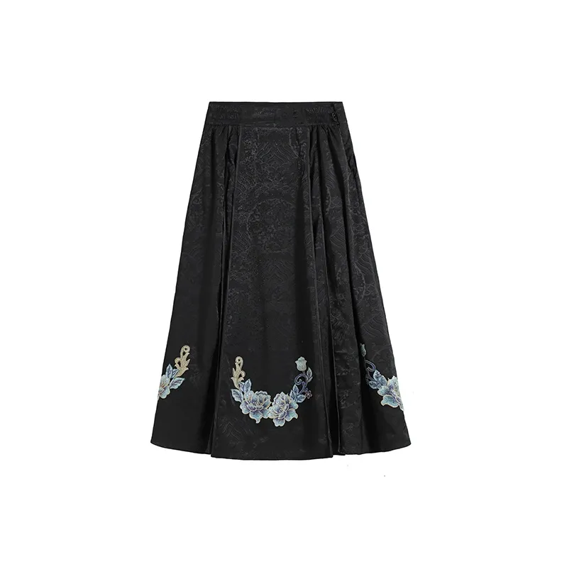 TCH Casual Long Skirts Women's Black-1