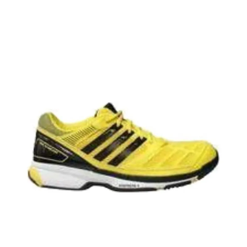 Adidas Cushioning Wear Resistant Low Top Badminton Shoes Men's Yellow Black-1