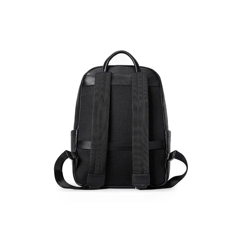Playboy Cow Leather Backpack Men's Black-3
