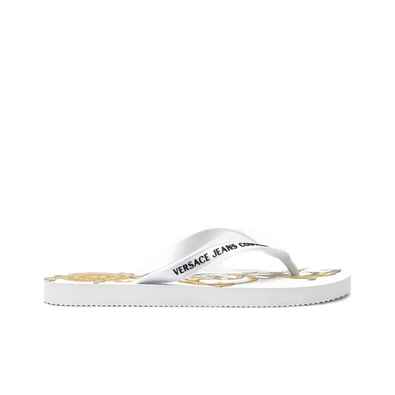 VERSACE Rubber Sole Quick Dry Flip Flops Women's Yellow-1