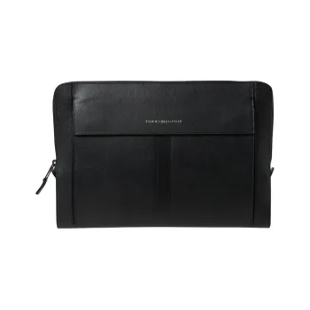 Tommy Hilfiger Synthetic Leather Storage Bags Laptop Bags Regular Men's Black
