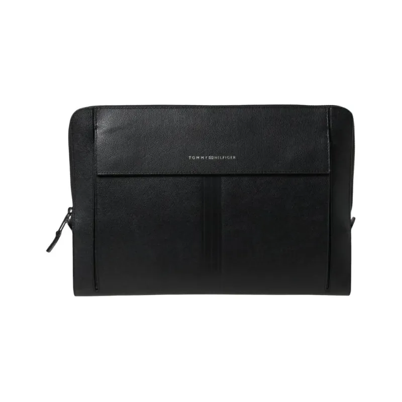 Tommy Hilfiger Synthetic Leather Storage Bags Laptop Bags Regular Men's Black-0
